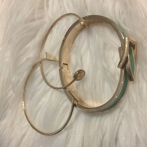 3 non branded gold tone fashion bracelets